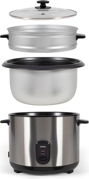 Produktbild Livoo Reis- und Dampfgarer Edelstahl (EU-Stecker)