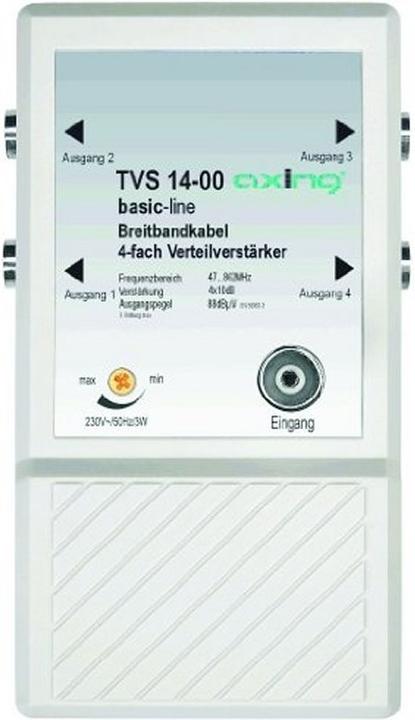 Actual product image Axing CATV distribution amplifier TVS 14-00 4-fold (Original remote control)