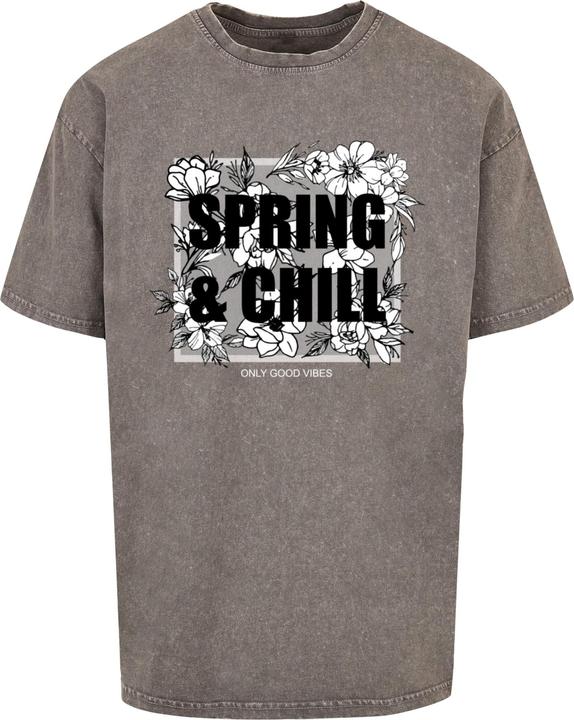 Merchcode Spring And Chill Acid Washed Heavy Oversized Tee - 112825