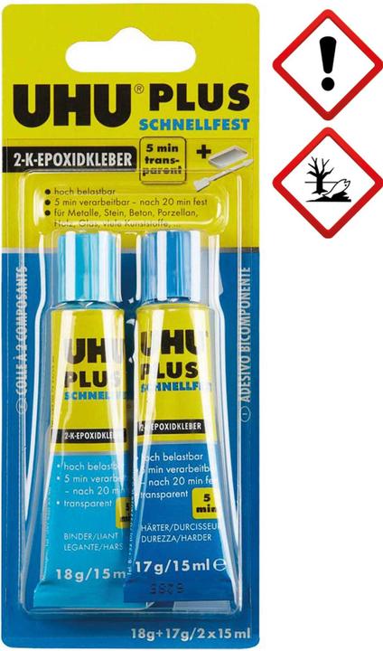 Produktbild UHU PLus Schnellfest 2-K Epoxidharz- Kleber 35 Gramm (35 g)