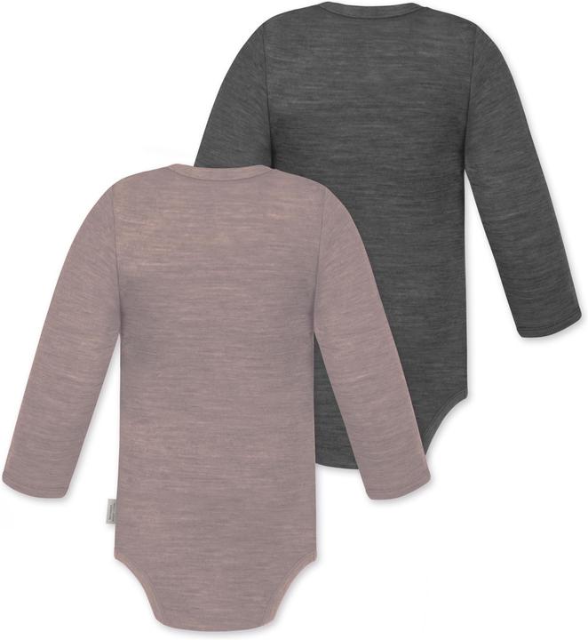 Actual product image Normani 2-pack baby merino long-sleeved body "Tuai" - 9401 (62)