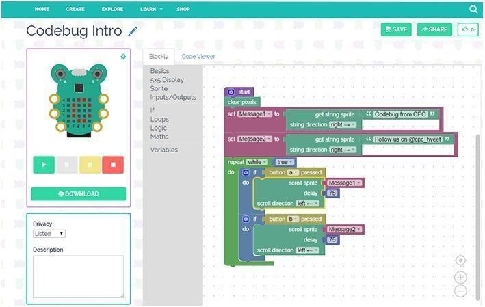 Actual product image CodeBug - Wearable Development Board