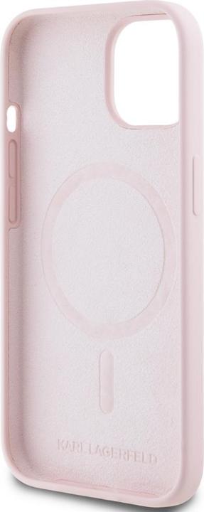 Produktbild Karl Lagerfeld - Silicone MagSafe (KLHMP15MSCMKCRHP) - iPhone 15 Plus - Pink Karl&Choupette (Apple iPhone 15 Plus)