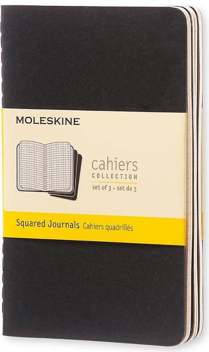 Moleskine Set tascabile Cahier di 3 (A6, Quadretti, Copertina morbida)