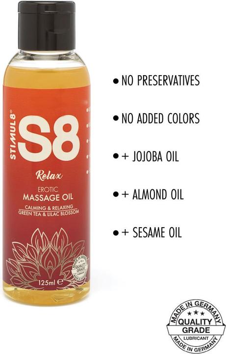 Actual product image Stimul8 S8 Massage Oil 125ml (125 ml)