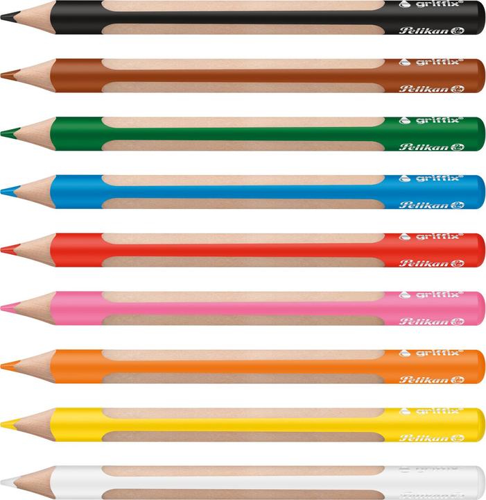Image du produit Pelikan Coffret de crayons de couleur 8+1ST Griffix WV assortis (Couleurs assorties, crayon inclus, 10 x)