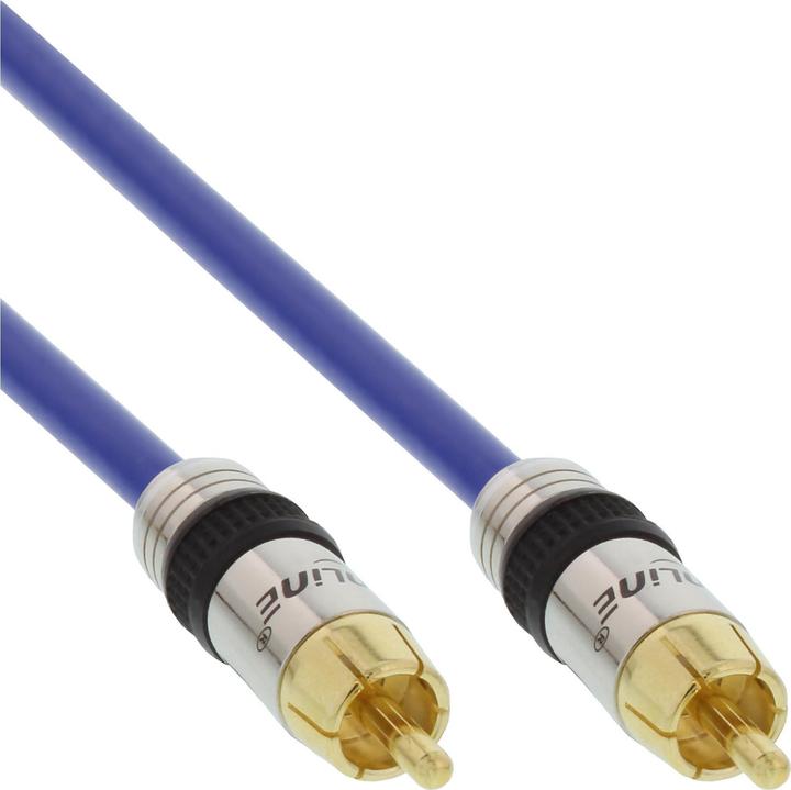 Actual product image InLine Cinch cable AUDIO, gold-plated plugs, 1x Cinch (10 m, Cinch)