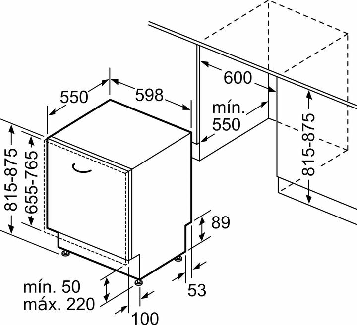 Produktbild Bosch Hausgeräte Serie 4, Vollintegrierter Geschirrspüler, 60 cm, VarioScharnier für besondere Einbausituationen, SMH