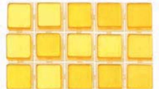 Actual product image Glorex Mosaic stones self-adhesive yellow