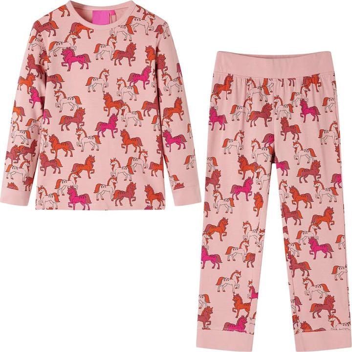 Produktbild VidaXL Kinderpyjama mit Langen Ärmeln Hellrosa 104,Material: 95 (104)
