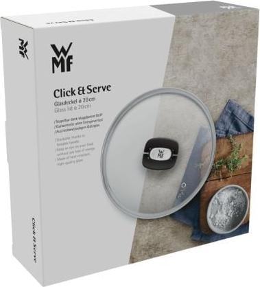 Actual product image WMF Click&Serve Glass Lid 20 cm (20 cm, Stainless steel)