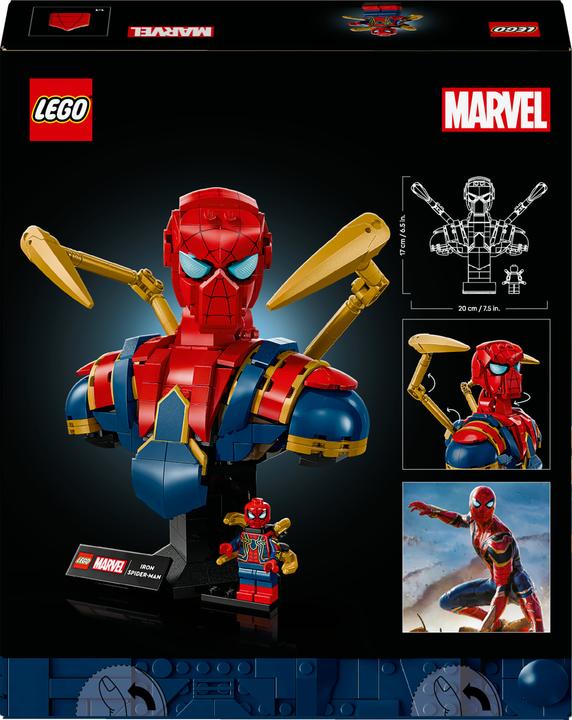 Actual product image LEGO Iron Spider-Man bust (76326, LEGO Marvel)