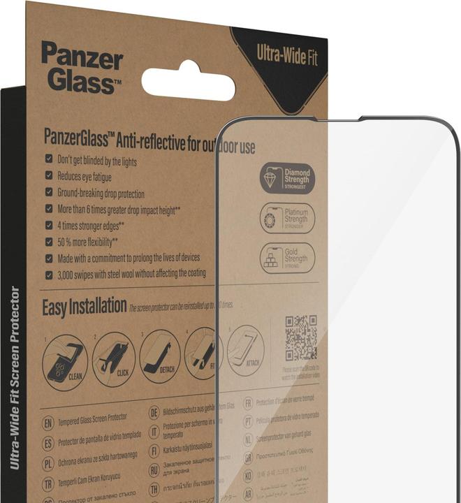 Actual product image PanzerGlass Ultra Wide Fit (1 Piece, Apple iPhone 13 Pro Max, Apple iPhone 14 Plus)