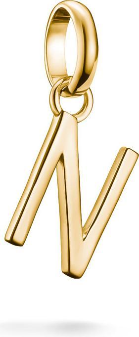 Thomas Sabo Charm-Anhänger Buchstabe N Connect vergoldet (Silber 925)