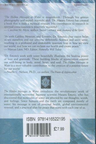 Image du produit Les messages cachés dans l'eau (Anglais, Masaru Emoto, 2005)