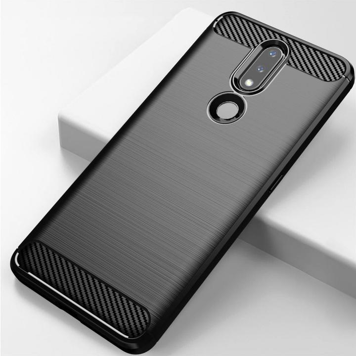 Immagine prodotto Hurtel Custodia Carbon Case Flexible Cover TPU per Nokia 2.4 nero (Nokia 2.4)