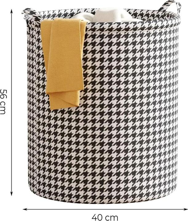 Actual product image König Design Wäschekorb mit Henkel faltbar Wäschetonne Wäschesammler Wäschesack Aufbewahrung