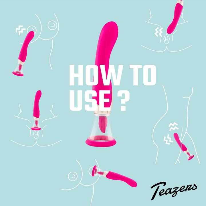 Actual product image Teazers Pleasure Pump mit GPunkt Vibrator Pink