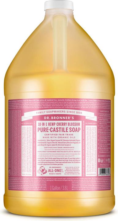 Dr. Bronner's 18-IN-1 Naturseife Cherry Blossom 3800ml. (Flüssigseife, 3800 ml)