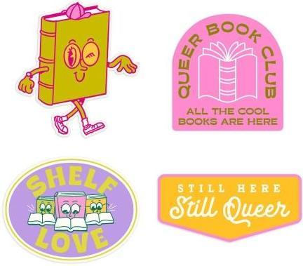 Actual product image Out of Print Still Here, Still Queer Pride Stickers - Sticker Set of 4