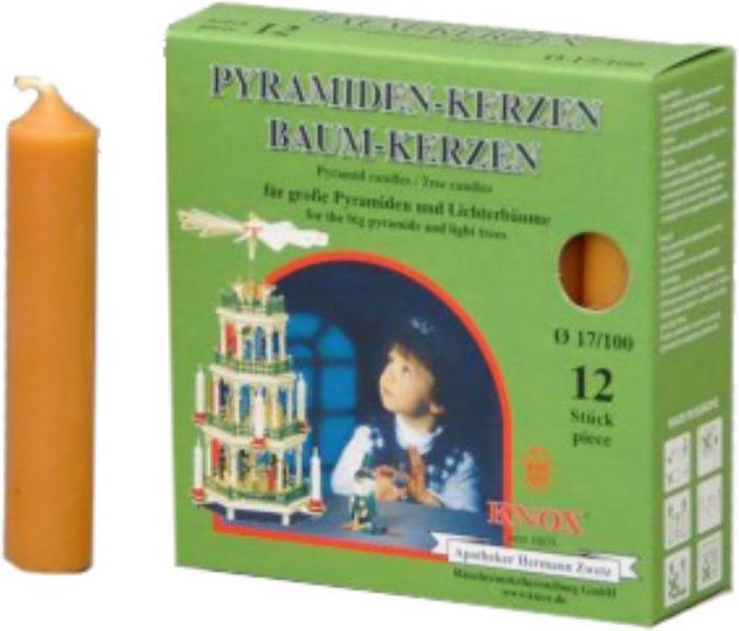 Knox Pyramid Candles 17/100 - plain, 12 pieces (12 pcs.)
