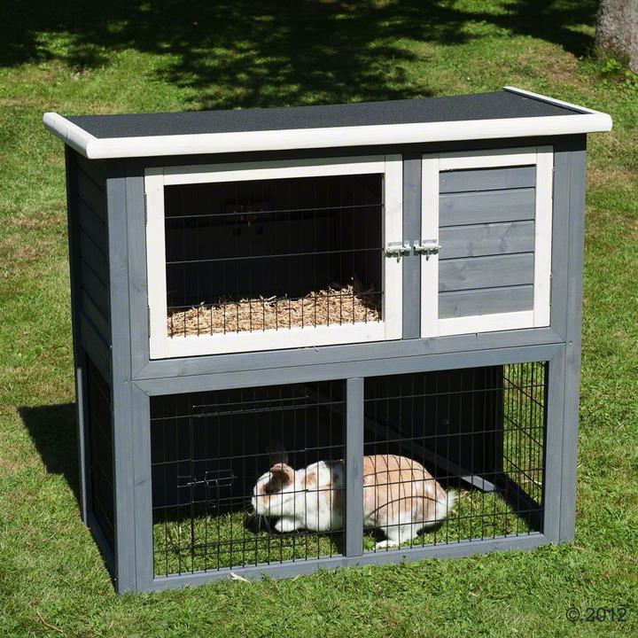 Produktbild zooplus Outback Kaninchenstall Kompakt Grey mit Freigehege