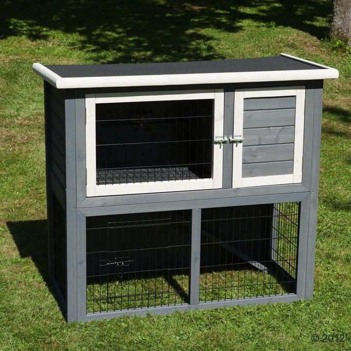Produktbild zooplus Outback Kaninchenstall Kompakt Grey mit Freigehege