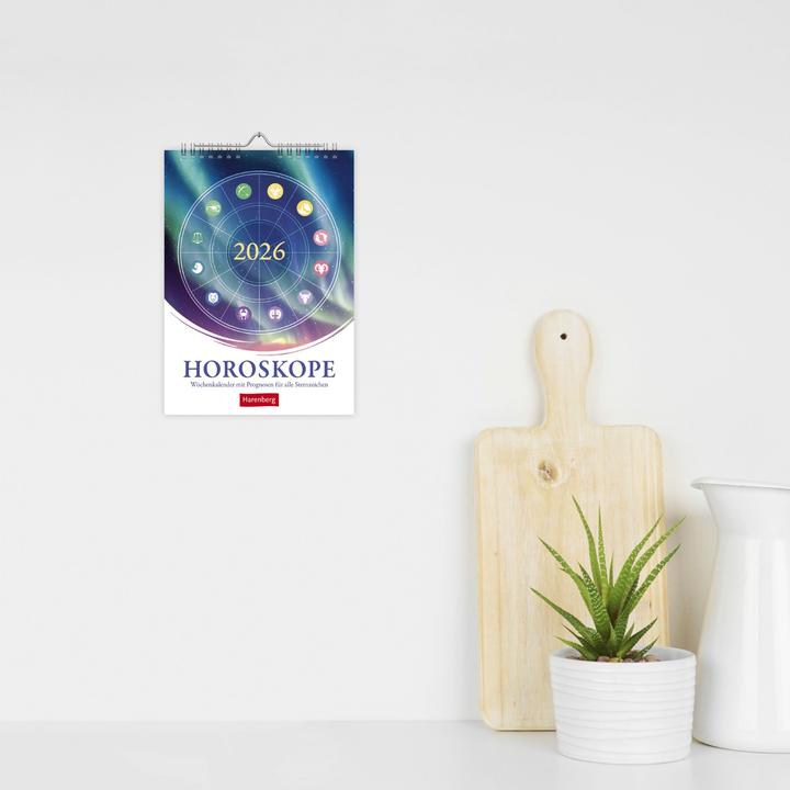 Actual product image Harenberg Horoskope Wochenkalender 2026 - Wochenkalender mit Prognosen für alle Sternzeichen (German)