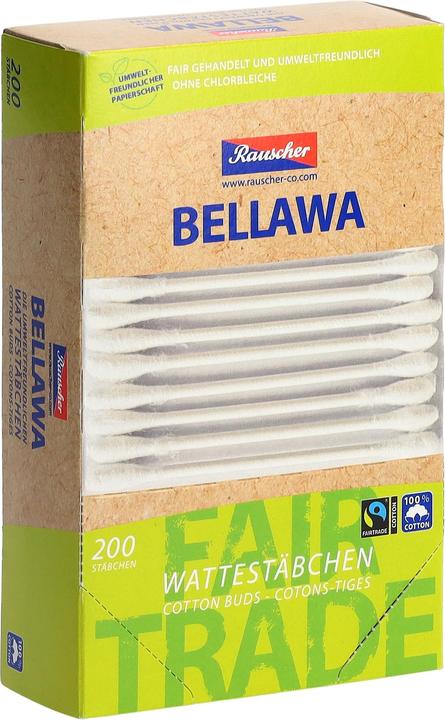 Image du produit Bellawa Boîte de bâtonnets d'ouate Fairtrade 200