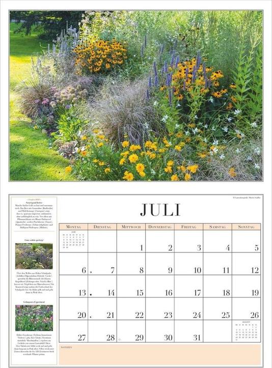 Produktbild Garten-Kalender 2026 - Broschürenkalender - mit informativen Texten - mit Jahresplaner - Format 42 (42 x 29 cm, Harter Einband, Deutsch)