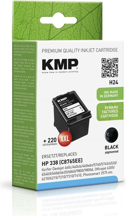 Produktbild KMP H24 Tintenpatrone kompatibel mit HP C 8765 E (BK)