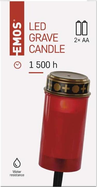 Immagine prodotto Emos Lampada da tomba a LED con picchetto a terra, 25 cm, 2x AA, da esterno/interno, vintage (1 x)