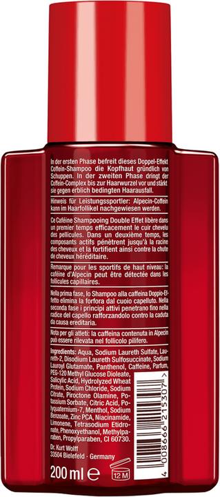 Image du produit Alpecin Shampooing à la caféine Double effet (200 ml, Shampoing liquide)