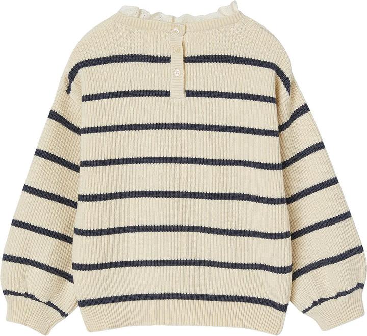 Vertbaudet Mädchen Pullover mit Volantkragen, Capsule Collection MAMA, TOCHTER & BABY Oeko-Tex