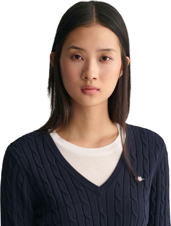 Image du produit GANT Stretch Cotton Cable V-Neck (L)