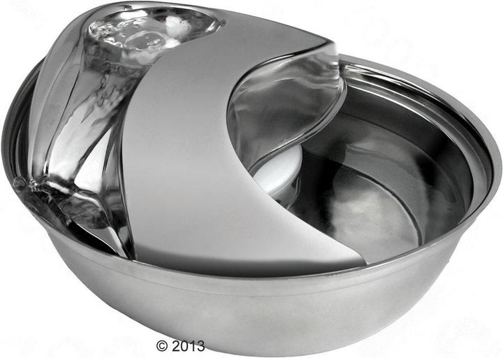 Produktbild Raindrop Trinkbrunnen aus Edelstahl, 1.7 Liter Komplettset: Brunnen + Ersatzfilter (1.70 l)