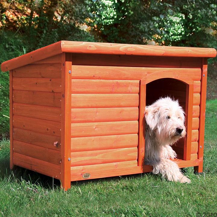 Produktbild Trixie Flachdach-Hundehütte Natura Grösse (Hundehütte)