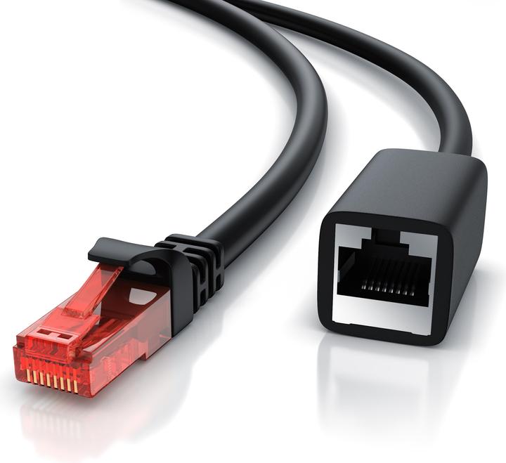 Immagine prodotto CSL Prolunga del cavo di rete Ethernet Gigabit Lan RJ45 - cavo patch - compatibile con CAT 5 CAT 6 CAT 7 (UTP, CAT6, 3 m)