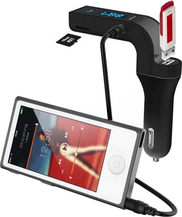 Image du produit JTI Transmetteur FM avec kit mains libres Bluetooth 4-en-1