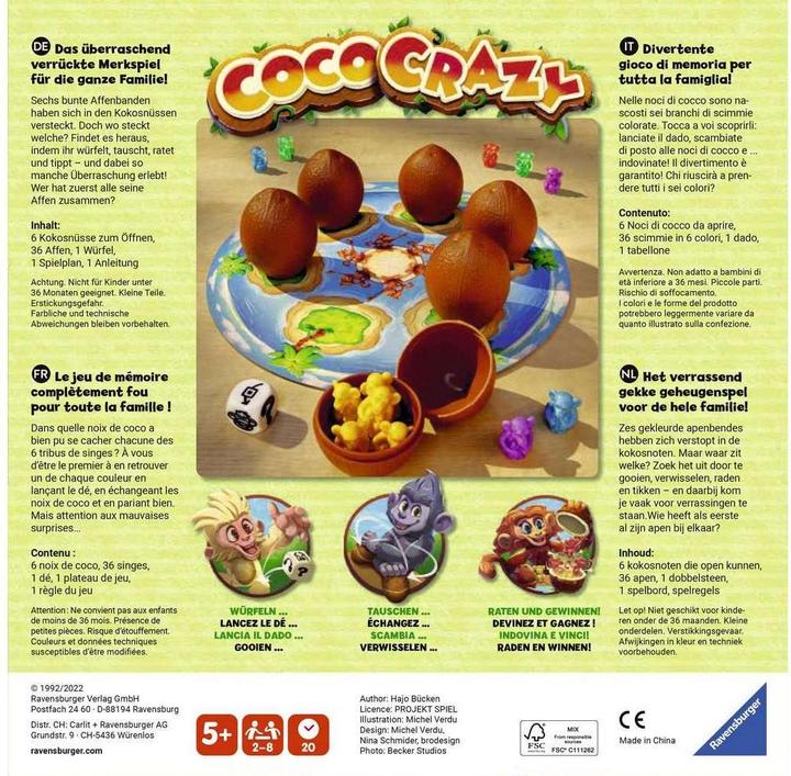 Produktbild Ravensburger Coco Crazy (Deutsch, Französisch, Italienisch, Isländisch)
