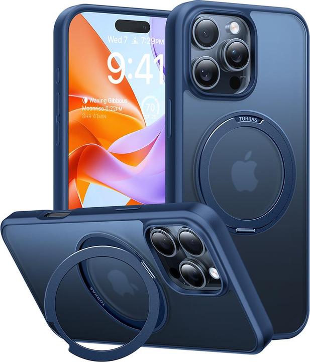 Produktbild Torras Ostand Pro Case for iPhone 16 ProMax (Blue) (Apple iPhone 16 Pro Max)