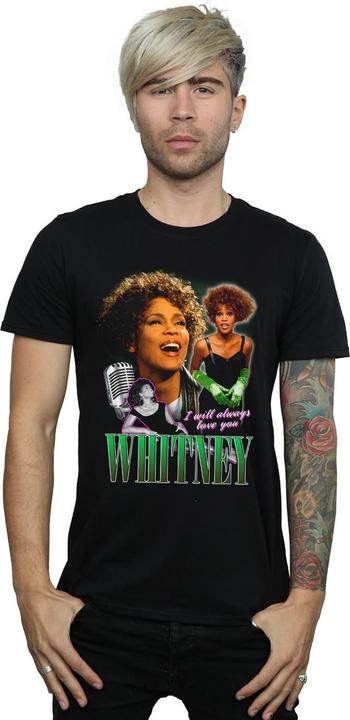 Actual product image Whitney Houston Mens I Will Always Love You Homage T-Shirt (5XL)