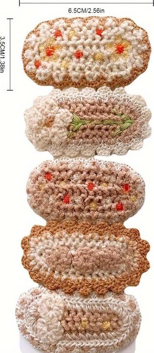 Produktbild Activity Board 5pcs Vielseitig gestrickte süsse Blume Haarspangen, niedliche Kopfbedeckung (5 Stk.)