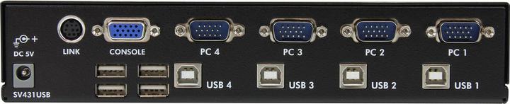 Produktbild StarTech 4 Port VGA USB KVM Switch mit Hub - Professioneller VGA KVM Umschalter