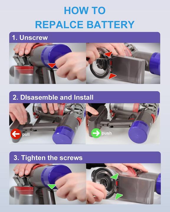Image du produit DTK Batterie de rechange Pour l'aspirateur Dyson V8