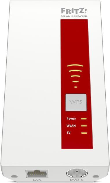 Actual product image AVM FRITZ!WLAN Repeater DVB-C International (1300 Mbit/s, 450 Mbit/s)