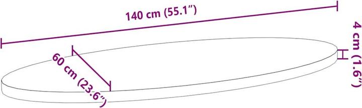 Produktbild VidaXL Lyndsie (140 x 60 x 4 cm)