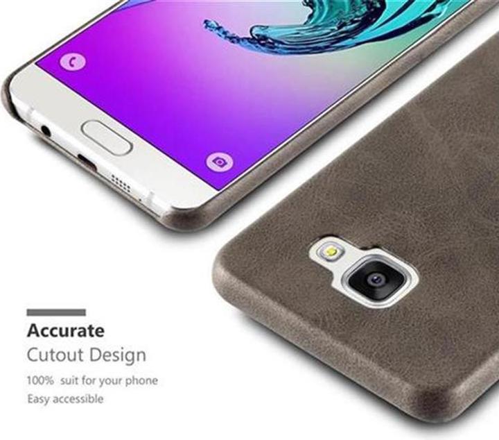 Actual product image Cadorabo Hard cover faux leather with texture (Samsung Galaxy A3)