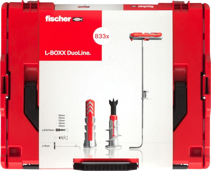Produktbild Fischer Duo-Line Dübel-Set in robuster und stabelbarer L-Boxx, Inhalt 833 Dübel (833 Stk.)