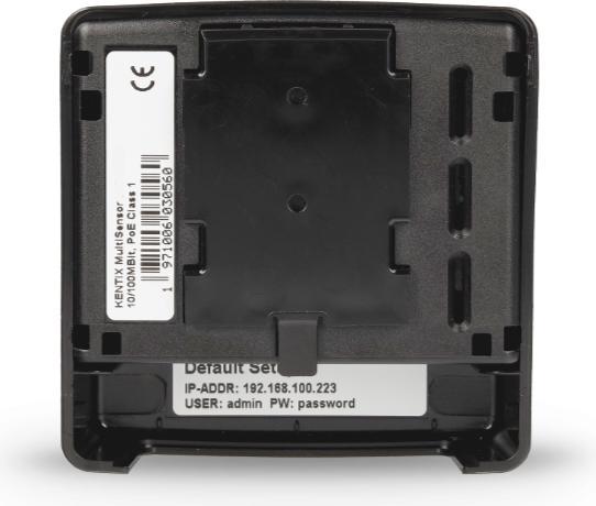 Immagine prodotto Kentix MultiSensor KMS-TI-90-B-BLE mit Ethernet (PoE) und Thermal Image (90° Optik), schwarz